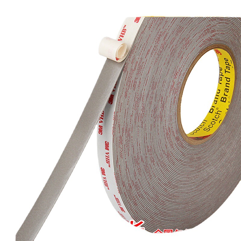 3M4941双面胶 手机支架汽车强粘无痕防水双面胶灰色vhb泡棉胶带