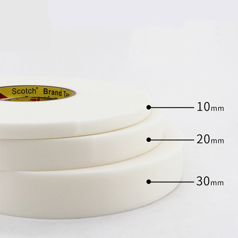 3M4951双面胶带 1.1MM白色耐低温双面胶带高粘VHB丙烯酸胶带